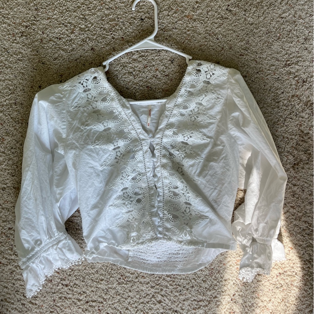 free people white blouse